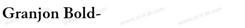 Granjon Bold字体转换
